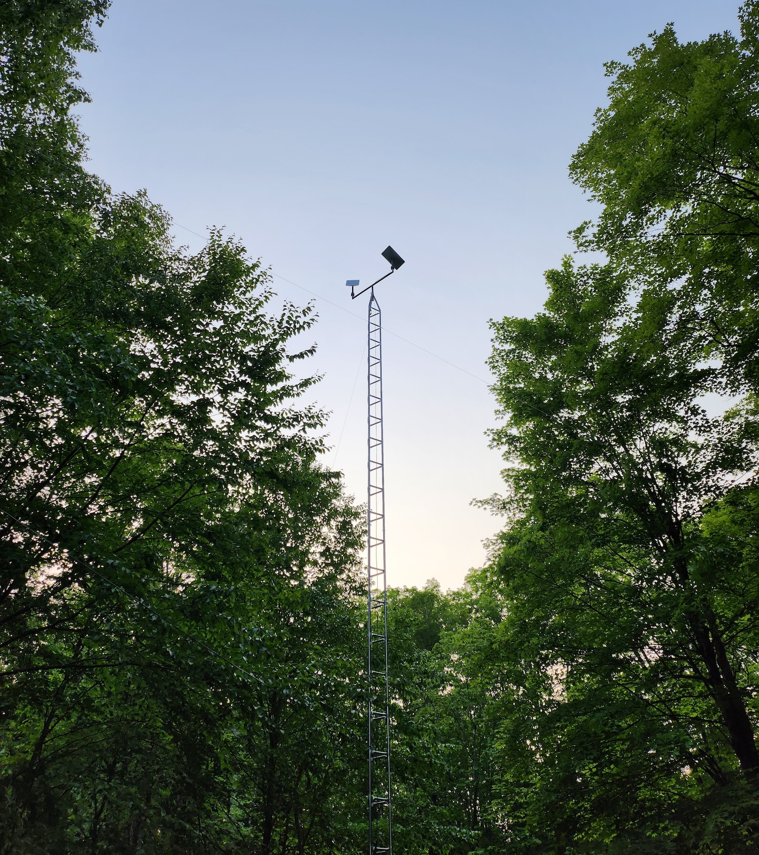 60 foot starlink tower with 2 antennas