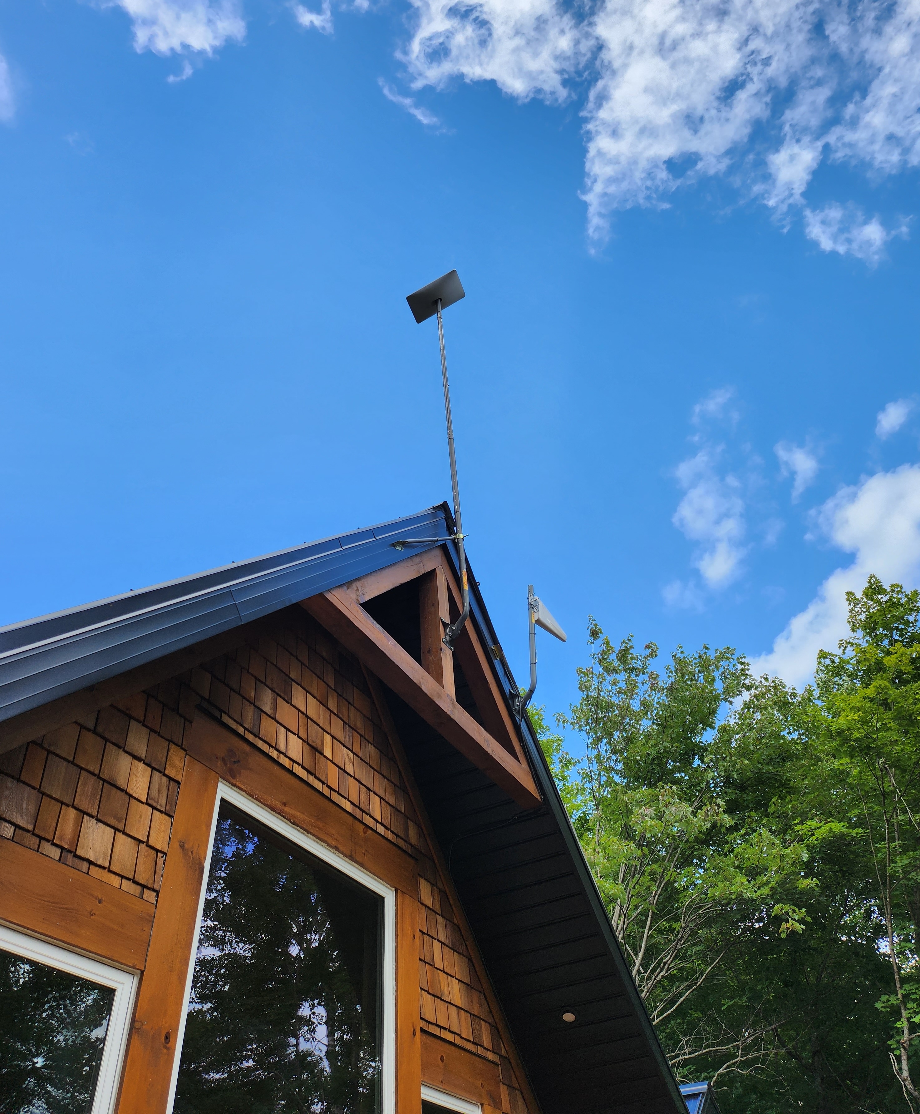 gen 2 starlink j-arm on a peaked roof